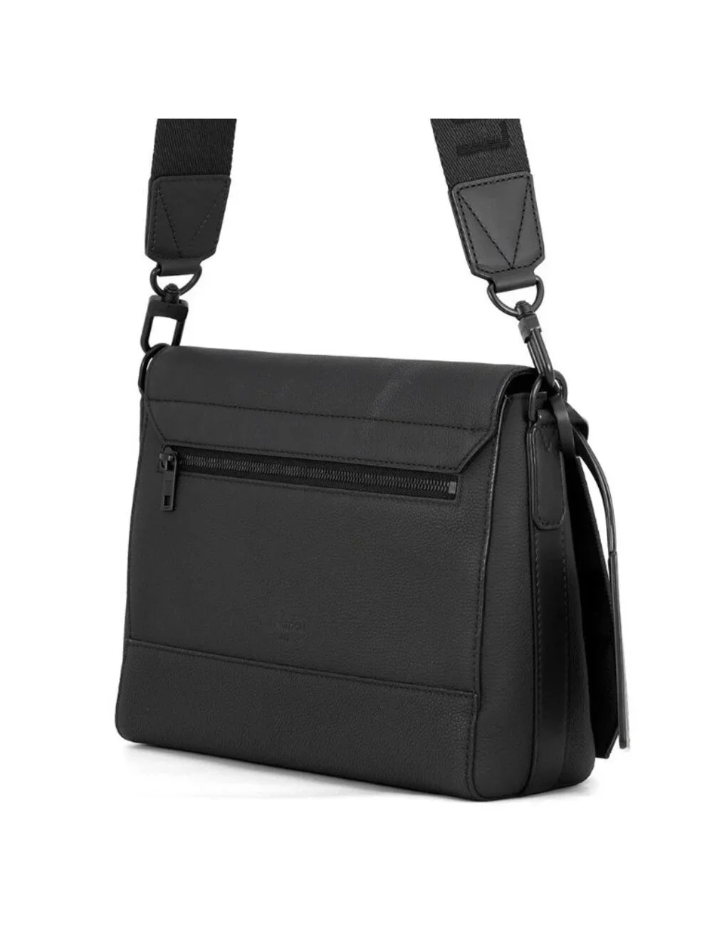Louis Vuitton Shoulder Bag Gray Leather Takeoff Messenger Black